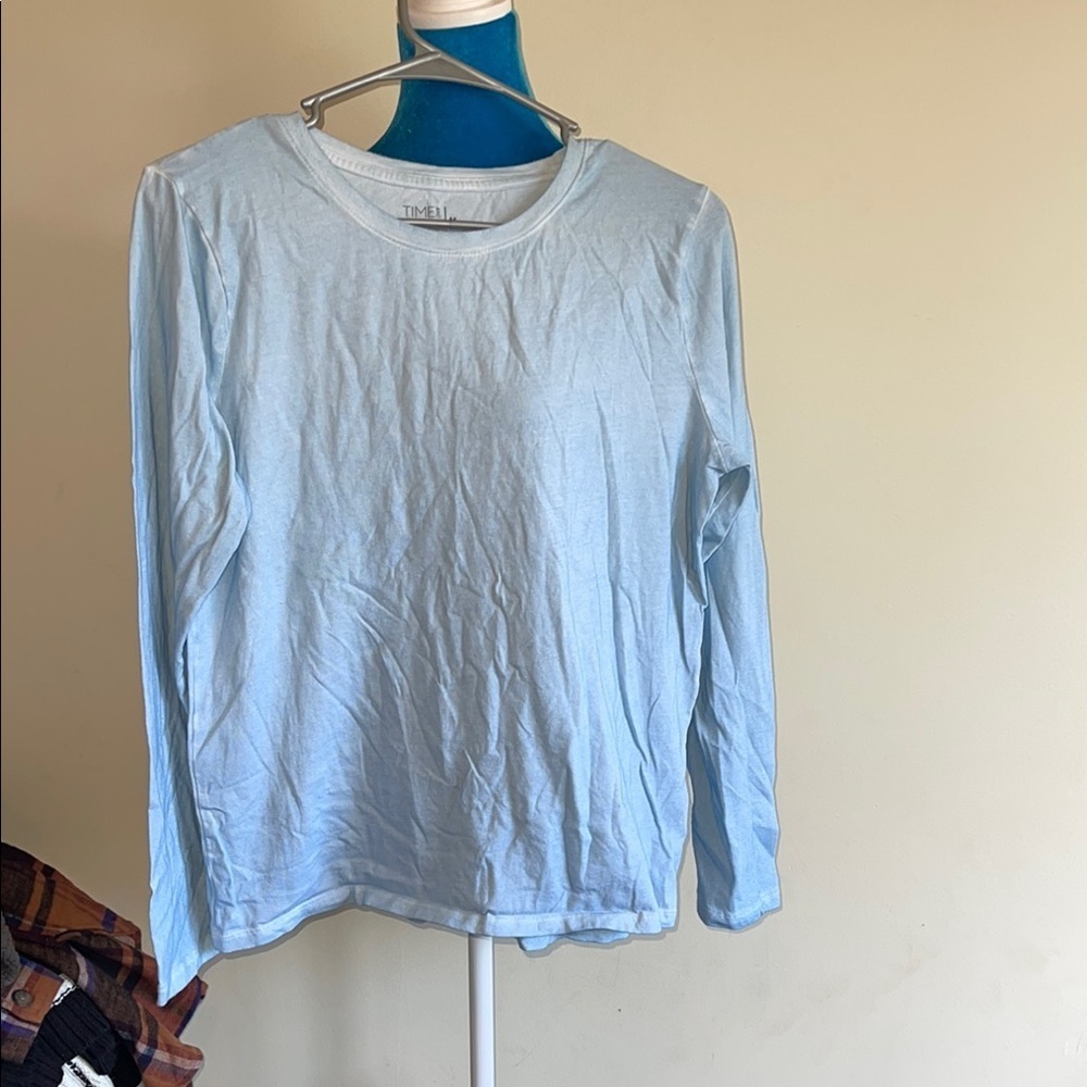 Time and Tru Sky Blue Top